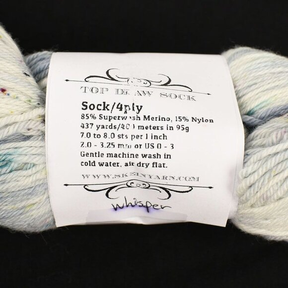 Skein Australia Top Draw Sock Yarn 4Ply Superwash Merino Nylon Whisper Colorway - Picture 3 of 3